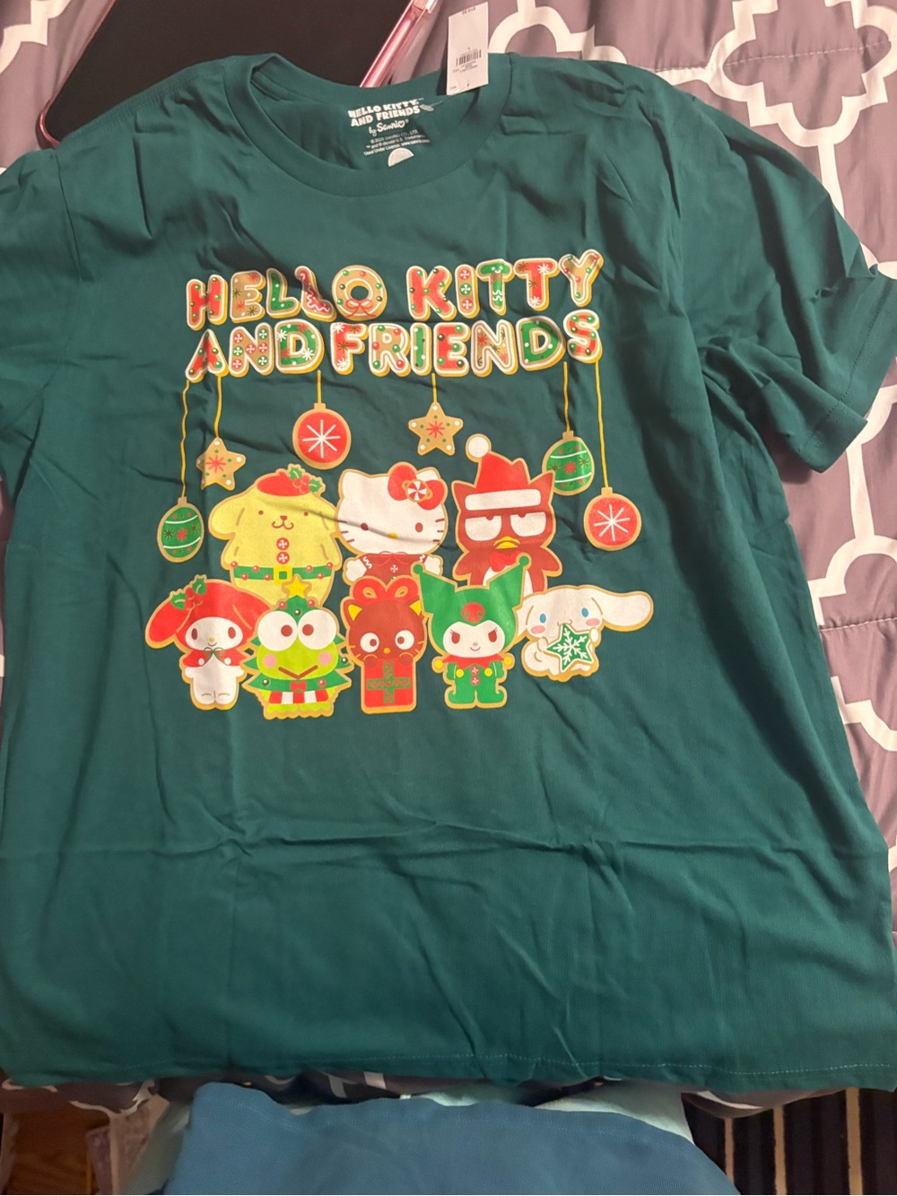 Hello Kitty Green Holiday Graphic Tee